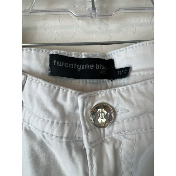 Twentyone Black by Rue21 White Jeans Blinged Sz 11/12 - Picture 3 of 8